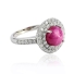 Pave Setting Star Ruby Ring