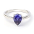 Solitaire Tanzanite Sterling Silver Ring