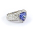Sterling Silver Heart Shape Tanzanite Ring