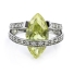 Marquise Cut Color Change Zultanite Stone Sterling Silver Ring With Simulated Diamonds