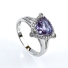 Trillion-Cut Alexandrite Sterling Silver Ring