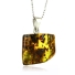 Genuine Honey Amber Silver Pendant From Mexico 25 mm x 20 mm