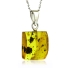 Unique 100% Natural Amber With Insects Silver Pendant 20mm x 11mm