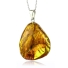 Genuine Amber Pendant With Sterling Silver