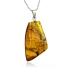 Genuine Amber Silver Pendant From Mexico 40 mm x 19 mm