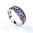 Sterling Silver Journey Amethyst Ring