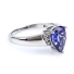 Pear Cut Tanzanite Sterling Silver Ring