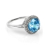 Blue Topaz Silver Ring