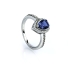 Pear Cut Sapphire and Simulated Diamonds