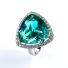 Huge Sterling Silver Trillion Cut Paraiba Ring
