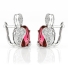 Pink Tourmaline Silver Earrings