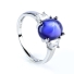 Sterling Silver Star Blue Sapphire Ring