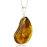 Genuine Amber Pendant With Sterling Silver