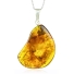 Genuine Amber Pendant With Sterling Silver