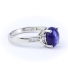 Silver Star Blue Sapphire Oval Cabuchon Ring