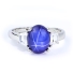 Sterling Silver Star Blue Sapphire Ring