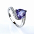 Silver Trillion Cut Alexandrite Ring