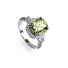 Emerald Cut Yellow Alexandrite Silver Ring