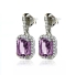 Emerald Cut Alexandrite Earrings with Zirconia