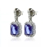 Emerald Cut Alexandrite Earrings with Zirconia