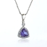 Color Change Trillion Cut Alexandrite Sterling Silver Pendant