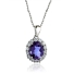 Oval Cut Alexandrite Silver Pendant