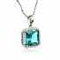 Paraiba Stone Silver Pendant