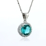 Paraiba Round Cut Stone Pendant