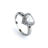 Solitaire Sterling Silver Solitaire Ring Heart Shape