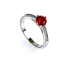 Double Band Ruby Sterling Silver Ring