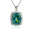 11 mm x 16 mm Huge Sterling Silver Emerald Cut Alexandrite Pendant