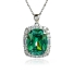 11 mm x 16 mm Huge Sterling Silver Emerald Cut Alexandrite Pendant