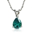 Pear Cut Solitaire Alexandrite Sterling Silver Pendant