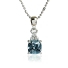 Solitaire Cushion Cut Alexandrite Sterling Silver Pendant