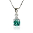 Solitaire Cushion Cut Alexandrite Sterling Silver Pendant