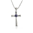Amethyst Cross Silver Pendant