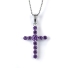 Amethyst Sterling Silver Cross Pendant