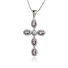 Sterling Silver Cross With Amethyst Stone