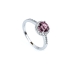 Sterling Silver with Color Changing Purple 6 mm Alexandrite Ring