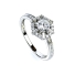 Simulated Diamond Brilliant Cut Silver Ring