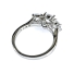 3 Stone Simulated Diamond Brilliant Cut Silver Ring