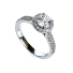 Simulated Diamond Micropave Engagement Silver Ring