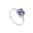 Solitaire Princess Cut Stone Tanzanite Ring