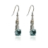 Silver Blue Brilliant Cut Alexandrite Set Earrings Pendant