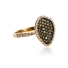 0.60 CTW 14K Yellow Gold Chocolate and White Diamonds Ring