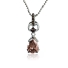 Silver Chocolate Diamond Set Earrings Pendant