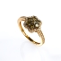 0.70 CTW 14K Yellow Gold Chocolate and White Diamonds Flower Ring