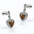 Silver Chocolate Diamond Set Earrings Pendant