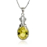 Yellow Alexandrite Sterling Silver Pendant 32 mm x 12 mm
