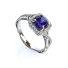 Brilliant Cut Tanzanite Silver Ring